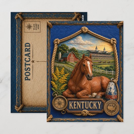 Kentucky Vintage Reis Briefkaart (Voorkant / Achterkant)