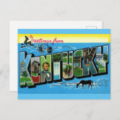 Kentucky Vintage Travel Briefkaart (Voorkant / Achterkant)
