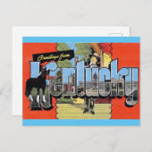 Kentucky Vintage Travel Briefkaart (Voorkant / Achterkant)