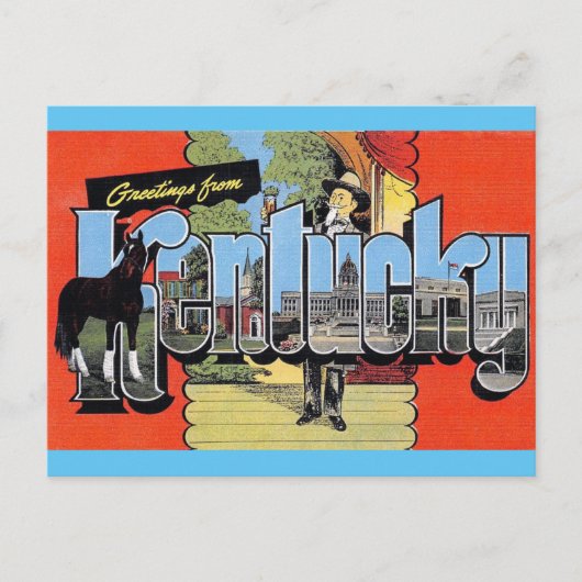 Kentucky Vintage Travel Briefkaart (Voorkant)