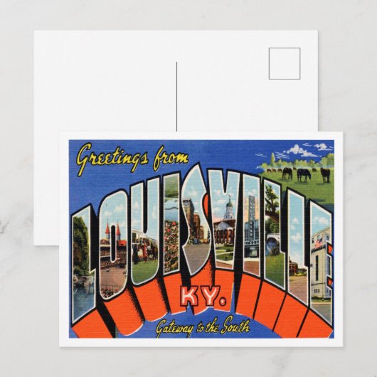 Kentucky Vintage Travel uit Louisville Briefkaart (Voorkant / Achterkant)