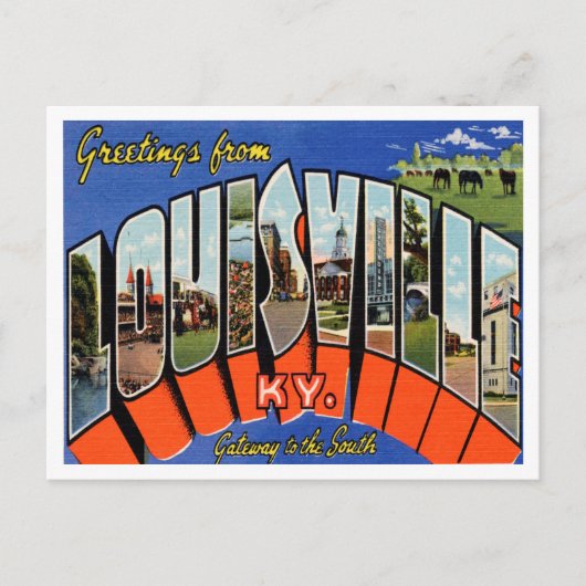Kentucky Vintage Travel uit Louisville Briefkaart (Voorkant)