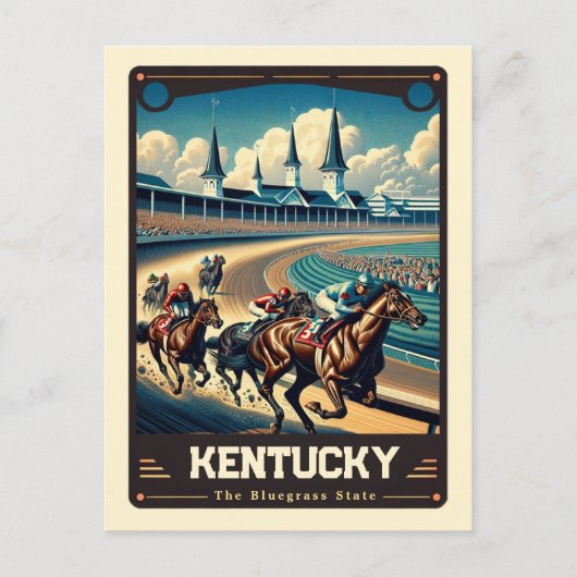 Kentucky | Vintage van patriottische spirit Briefkaart (Voorkant)