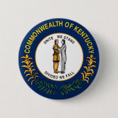 Kentucky vlag ronde button 5,7 cm (Voorkant)