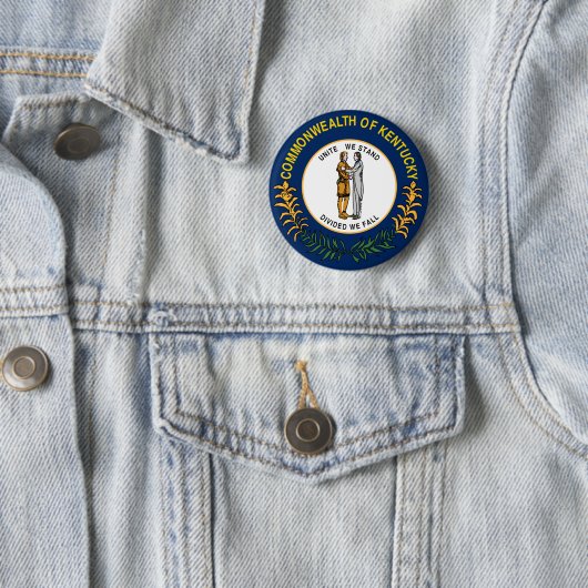 Kentucky vlag ronde button 5,7 cm (In situ)