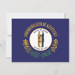 Kentucky Vlag Verenigd Staan Wij Voor De Pionier Briefkaart