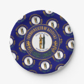 Kentucky Vlag & Zegel, Kentucky Papieren Bordje (Voorkant)