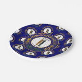 Kentucky Vlag & Zegel, Kentucky Papieren Bordje (Gekanteld)