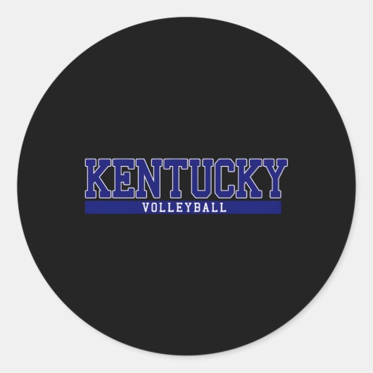 Kentucky Volleyball Ronde Sticker (Voorkant)