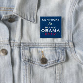 KENTUCKY Voor OBAMA 2012 Campaign Button (In situ)