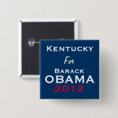 KENTUCKY Voor OBAMA 2012 Campaign Button (Voorkant /achterkant)