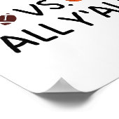 Kentucky vs. All Y'all Football Sketel Poster (Hoek)