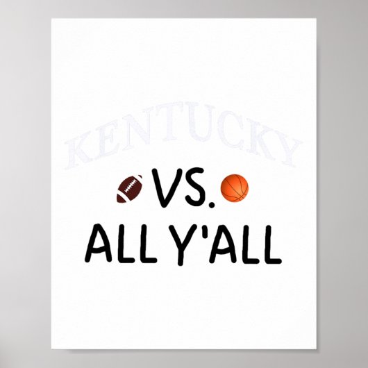 Kentucky vs. All Y'all Football Sketel Poster (Voorkant)