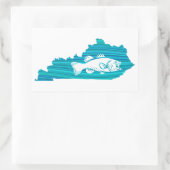 Kentucky Wave Vist Rechthoekige Sticker (Tas)