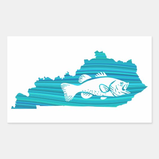 Kentucky Wave Vist Rechthoekige Sticker (Voorkant)