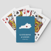 Kentucky Wedding Favor Deck of Cards, State Map Pokerkaarten (Achterkant)