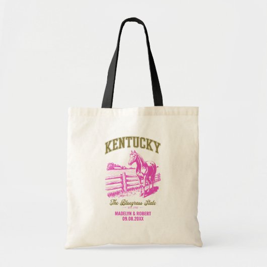 Kentucky Wedding Welcome Bag, Destination Wedding Tote Bag (Voorkant)