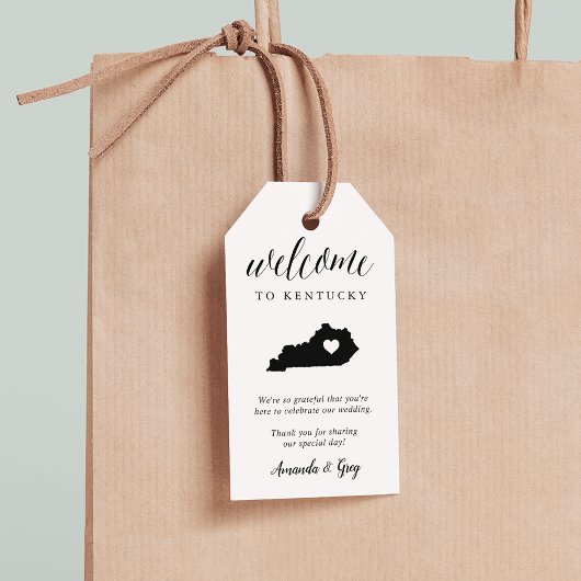 Kentucky Wedding Welcome Cadeaulabel