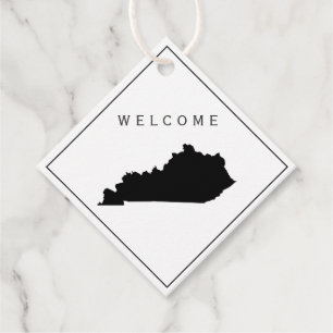 Kentucky welkomsttas cadeau Label voor bruiloft we