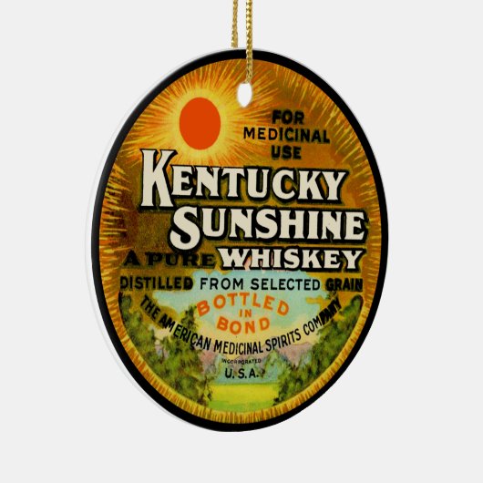  Kentucky Whiskey Label Keramisch Ornament (Rechts)