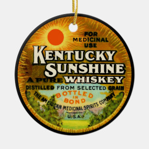  Kentucky Whiskey Label Keramisch Ornament