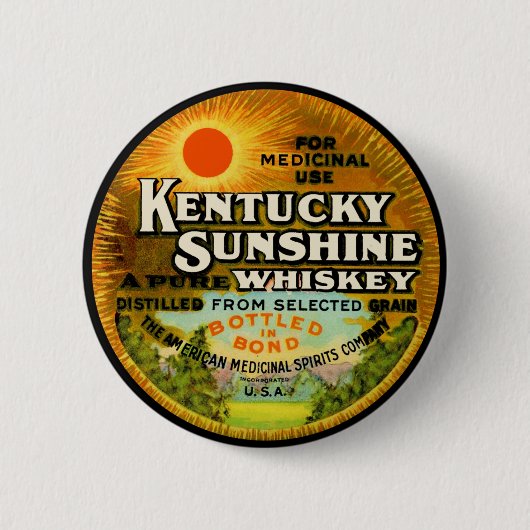  Kentucky Whiskey Label Ronde Button 5,7 Cm (Voorkant)
