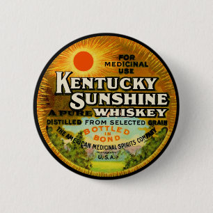 Kentucky Whiskey Label Ronde Button 5,7 Cm
