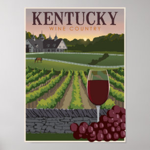 Kentucky-wijnland Poster