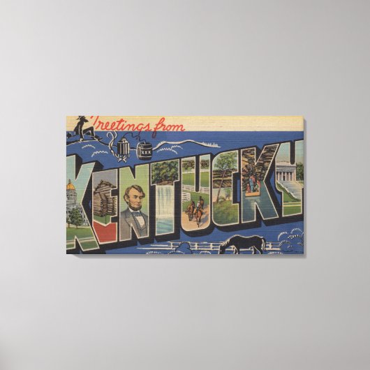 KentuckyLarge Letter ScenesKentucky 2 Canvas Afdruk (Voorkant)