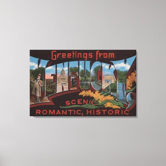 KentuckyLarge Letter ScenesKentucky 3 Canvas Afdruk (Voorkant)