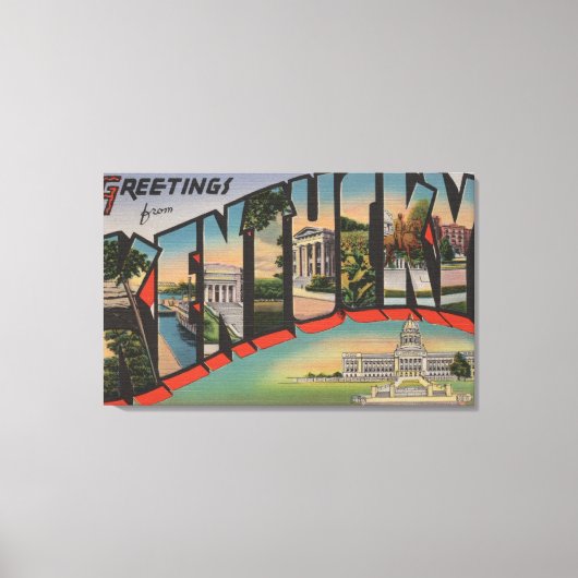 KentuckyLarge Letter ScenesKentucky Canvas Afdruk (Voorkant)