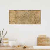 KentuckyPanoramic MapKentucky Poster (Keuken)