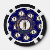 Kentuckyse vlag & zegel, Kentucky Poker Chips (Achterkant)