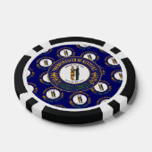 Kentuckyse vlag & zegel, Kentucky Poker Chips (Enkel)