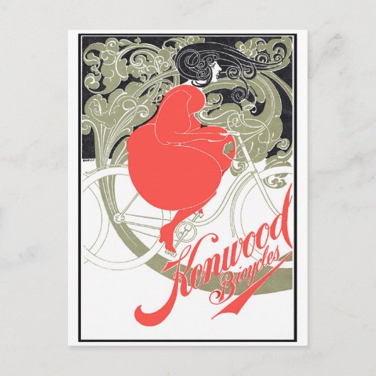 Kenwood Bicycles Art Nouveau Briefkaart (Voorkant)