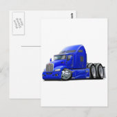 Kenworth 660 Blue Truck Briefkaart (Voorkant / Achterkant)