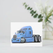 Kenworth 660 Lt Blue Truck Briefkaart (Staand voorkant)
