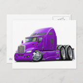 Kenworth 660 Paarse Truck Briefkaart (Voorkant / Achterkant)