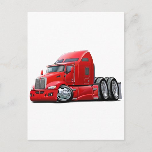 Kenworth 660 Red Truck Briefkaart (Voorkant)