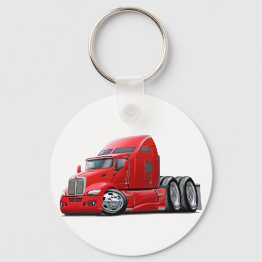 Kenworth 660 Red Truck Sleutelhanger (Voorkant)
