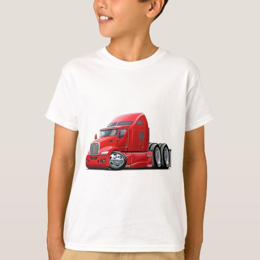 Kenworth 660 Red Truck T-shirt (Voorkant)