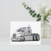 Kenworth 660 White Truck Briefkaart (Staand voorkant)
