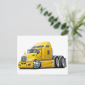 Kenworth 660 Yellow Truck Briefkaart (Staand voorkant)