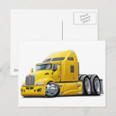 Kenworth 660 Yellow Truck Briefkaart (Voorkant / Achterkant)