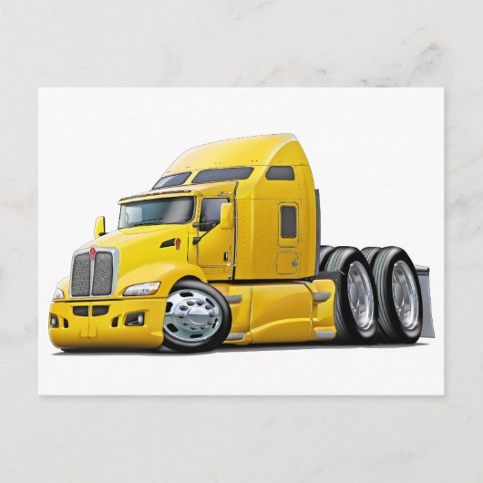 Kenworth 660 Yellow Truck Briefkaart (Voorkant)