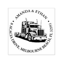 Kenworth Semi Truck Thema Zelfinktende Stempel