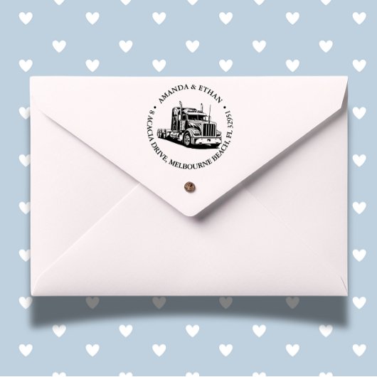 Kenworth Semi Truck Thema Zelfinktende Stempel