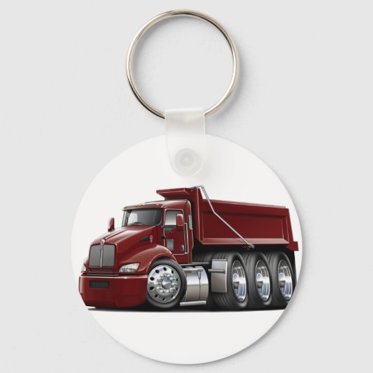 Kenworth T440 Maroon Truck Sleutelhanger (Voorkant)