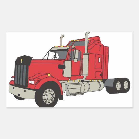 Kenworth Tractor Rechthoekige Sticker (Voorkant)