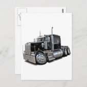 Kenworth w900 Black Truck Briefkaart (Voorkant / Achterkant)